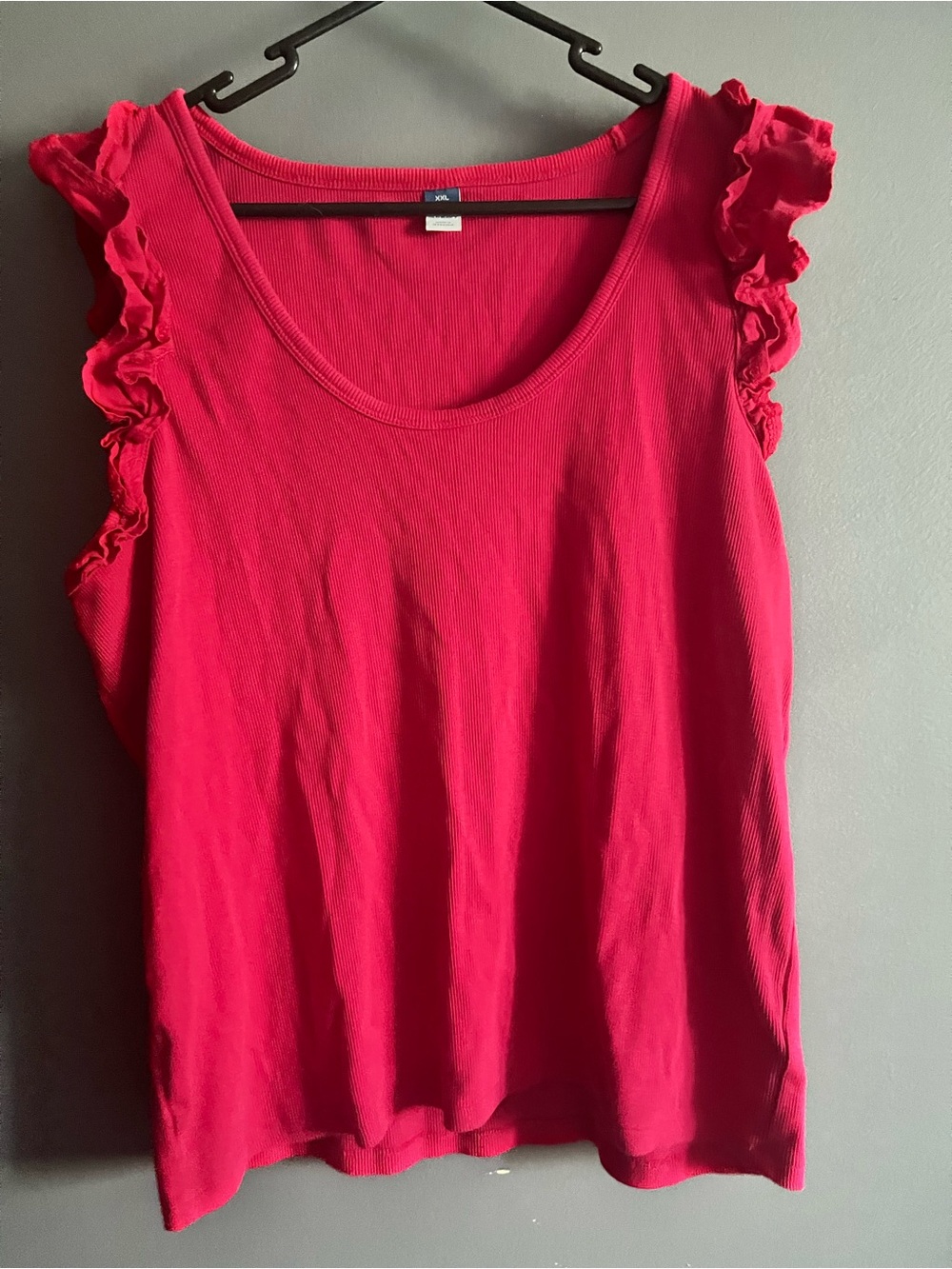 Old Navy Ruffle Sleeve Tank Top - Hot Pink